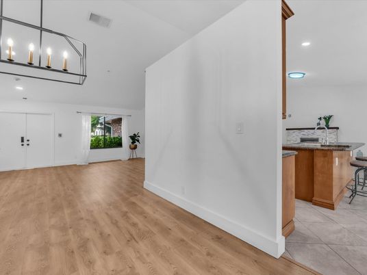 Chandelier, Interior, Recessed Lighting, Wood Texture Flooring