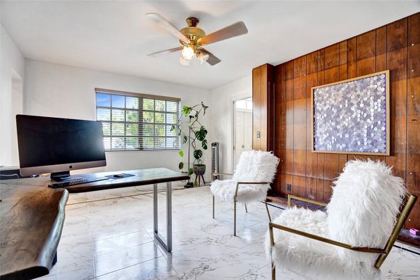 Home Office, Interior, Marble, Wooden Walls