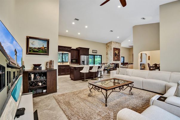 Interior, Kitchen, Living room, Recessed Lighting