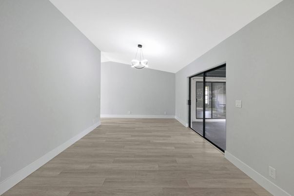 Empty room, Interior, Pendant Lights, Wood Texture Flooring
