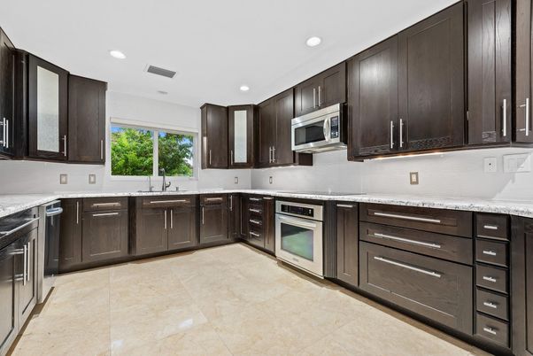 Interior, Kitchen, Recessed Lighting, Stainless Steel Appliances