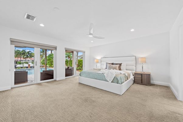 Bedroom, Interior, Recessed Lighting