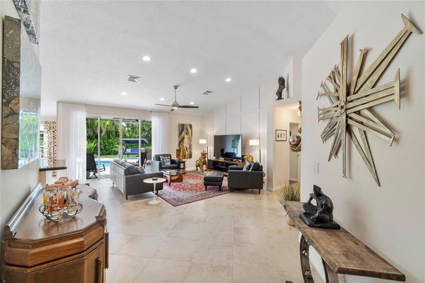Interior, Living room, Recessed Lighting