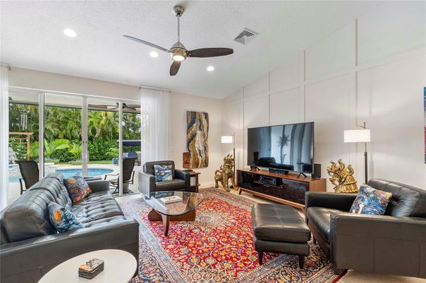 Interior, Living room, Recessed Lighting