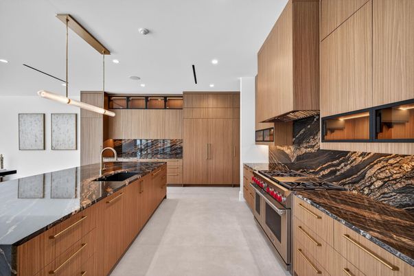 Interior, Kitchen, Pendant Lights, Recessed Lighting, Stainless Steel Appliances