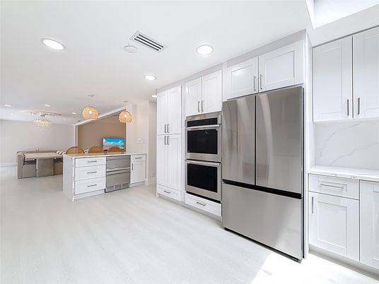 Interior, Kitchen, Pendant Lights, Recessed Lighting, Stainless Steel Appliances