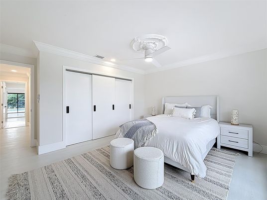 Bedroom, Interior, Recessed Lighting