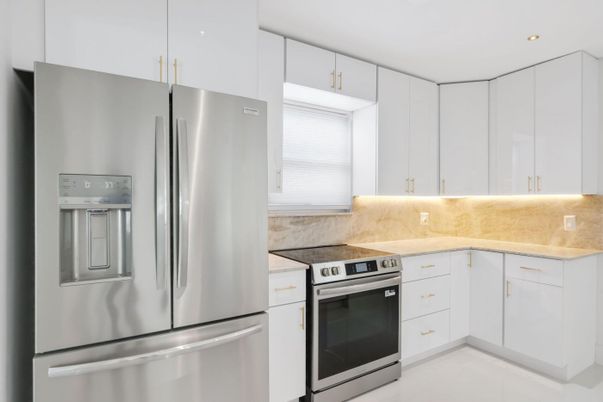 Interior, Kitchen, Recessed Lighting, Stainless Steel Appliances