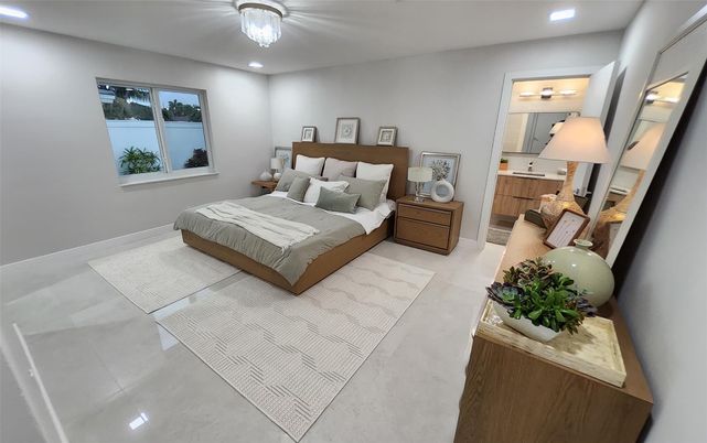 Bedroom, Interior, Recessed Lighting