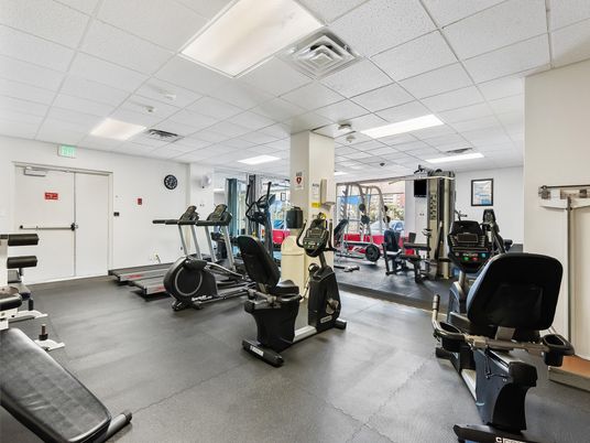 Fitness Equipment, Gym, Interior, Recessed Lighting