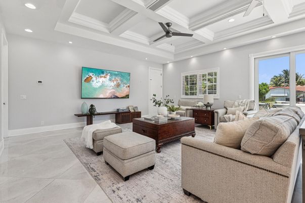 Interior, Living room, Recessed Lighting