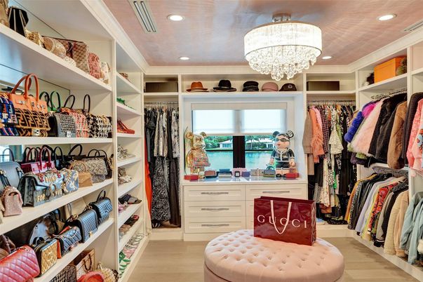 Chandelier, Interior, Recessed Lighting, Walk-in Closets, Wood Texture Flooring