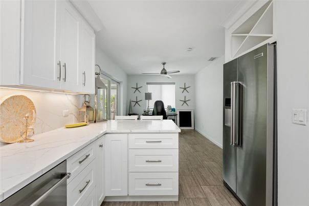 Interior, Kitchen, Wood Texture Flooring