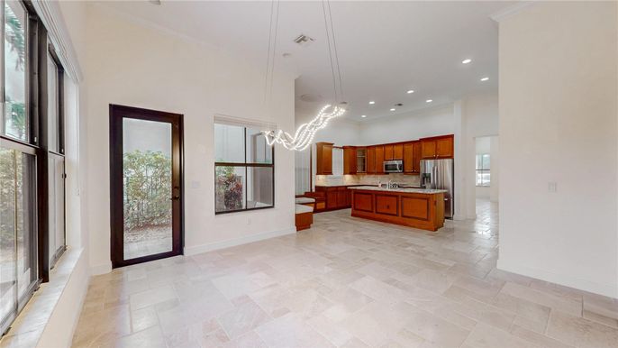 Interior, Kitchen, Pendant Lights, Recessed Lighting, Stainless Steel Appliances