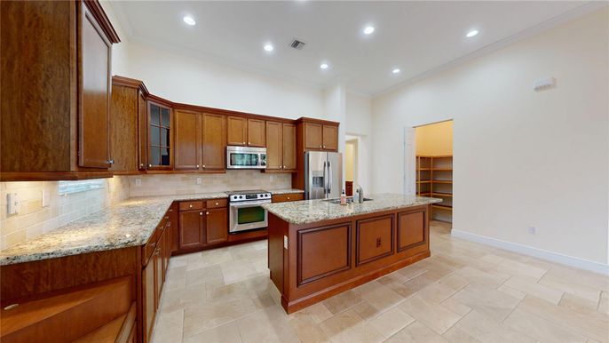 Interior, Kitchen, Recessed Lighting, Stainless Steel Appliances