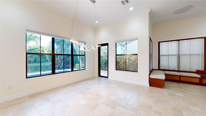 Empty room, Interior, Pendant Lights, Recessed Lighting
