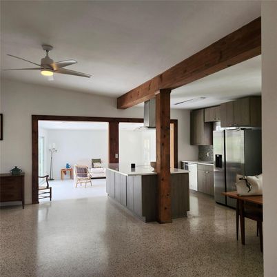 Interior, Kitchen, Stainless Steel Appliances, Wooden Beams