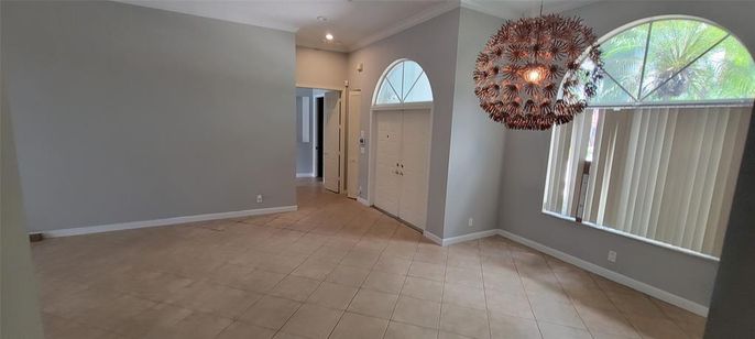Chandelier, Empty room, Interior, Recessed Lighting