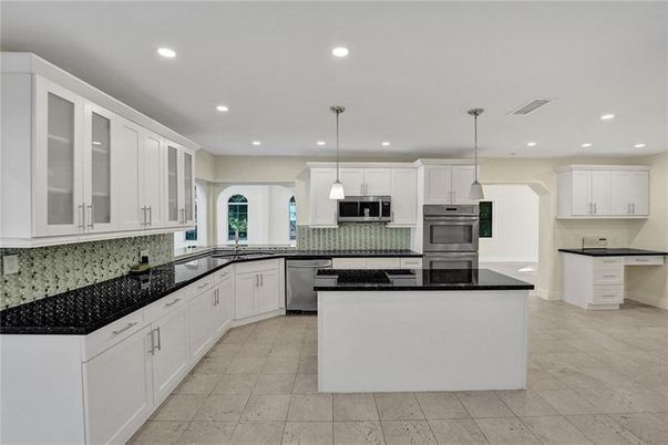 Interior, Kitchen, Pendant Lights, Recessed Lighting, Stainless Steel Appliances