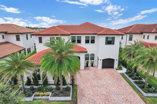 Attached, Exterior, Facade, Spanish Mediterranean