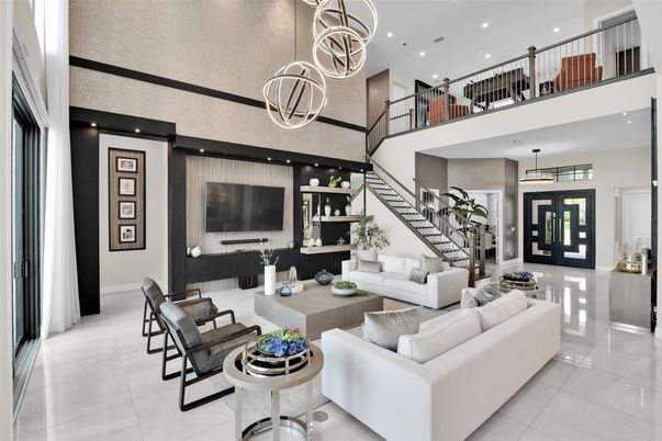 Interior, Living room, Pendant Lights, Recessed Lighting
