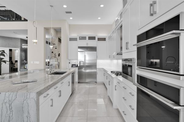 Interior, Kitchen, Pendant Lights, Recessed Lighting, Stainless Steel Appliances