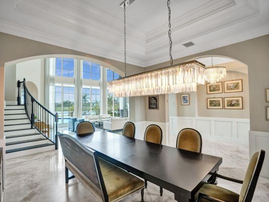 Chandelier, Dining room, Interior, Marble, Pendant Lights
