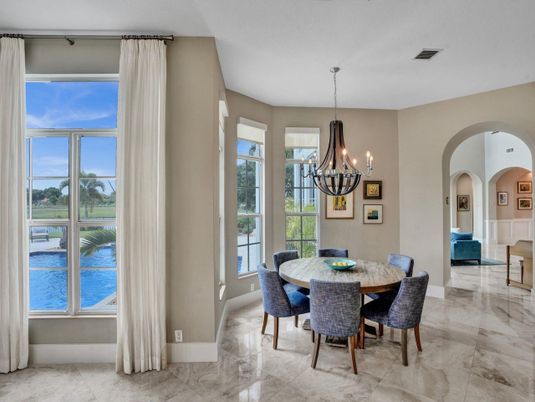 Chandelier, Dining room, Interior, Marble, Water