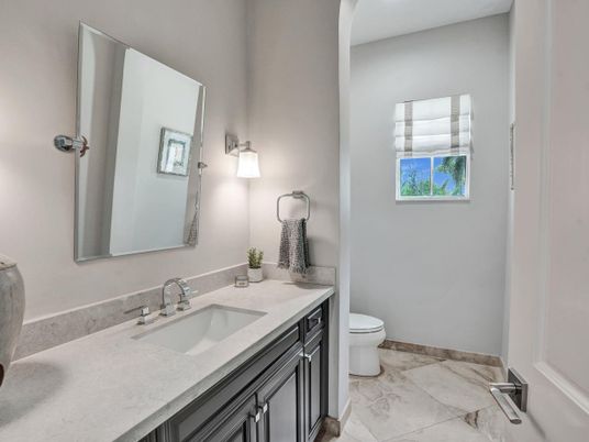 Bathroom, Interior, Marble, Recessed Lighting