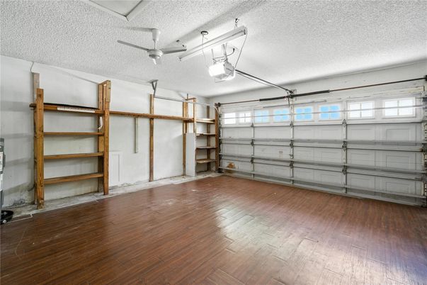 Garage, Interior, Wood Texture Flooring