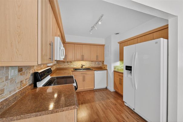 Interior, Kitchen, Wood Texture Flooring
