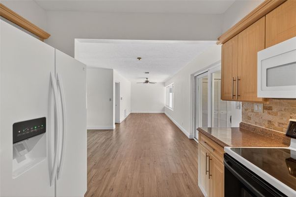 Interior, Kitchen, Wood Texture Flooring
