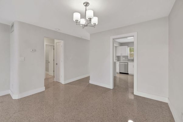 Chandelier, Empty room, Interior, Kitchen