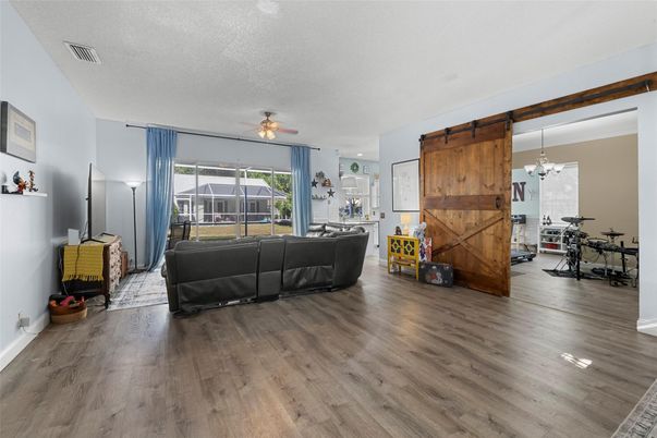 Chandelier, Interior, Living room, Wood Texture Flooring