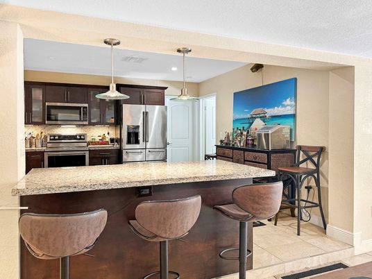 Interior, Kitchen, Pendant Lights, Stainless Steel Appliances, Water