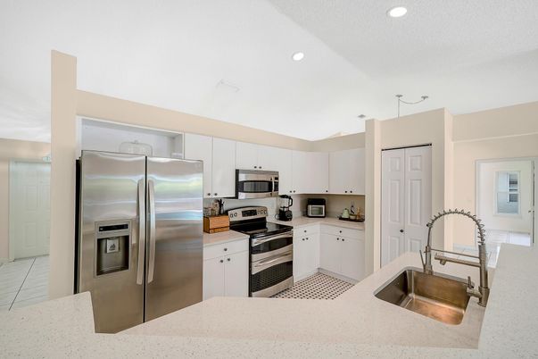 Interior, Kitchen, Recessed Lighting, Stainless Steel Appliances