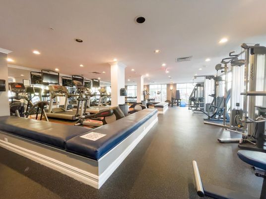 Fitness Equipment, Gym, Interior, Recessed Lighting
