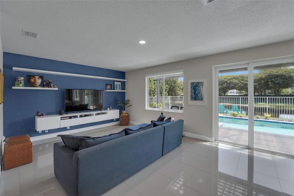 Interior, Living room, Recessed Lighting