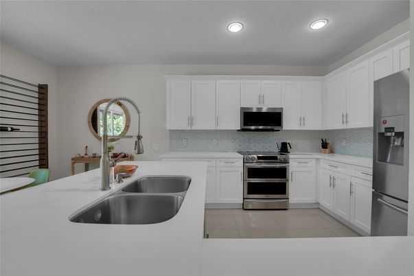 Interior, Kitchen, Recessed Lighting, Stainless Steel Appliances