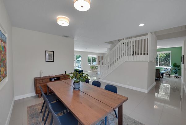 Dining room, Interior, Recessed Lighting