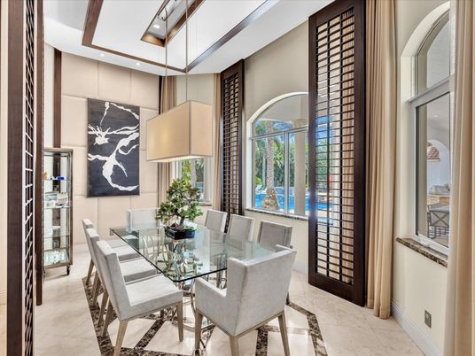 Dining room, Interior, Pendant Lights, Recessed Lighting