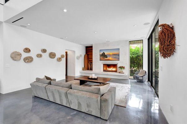 Fireplace, Interior, Living room, Recessed Lighting