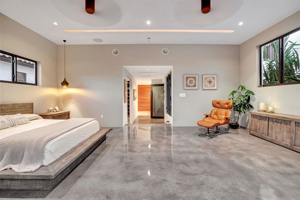 Bedroom, Interior, Pendant Lights, Recessed Lighting