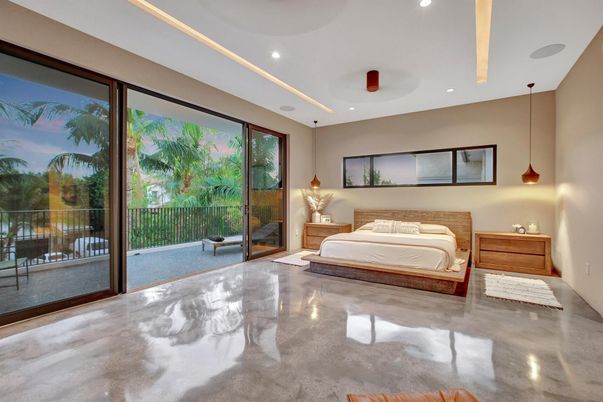 Bedroom, Interior, Pendant Lights, Recessed Lighting