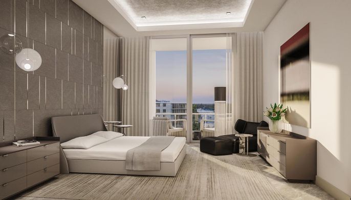 Bedroom, Interior, Recessed Lighting, Water