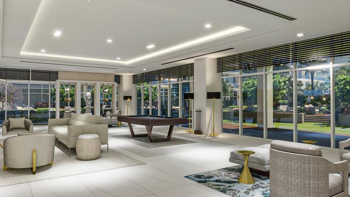 Billiard Table, Game Room, Interior, Living room, Recessed Lighting