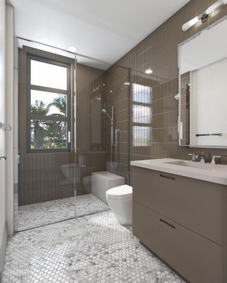 Bathroom, Glass Shower, Interior