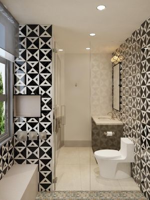 Bathroom, Interior, Recessed Lighting