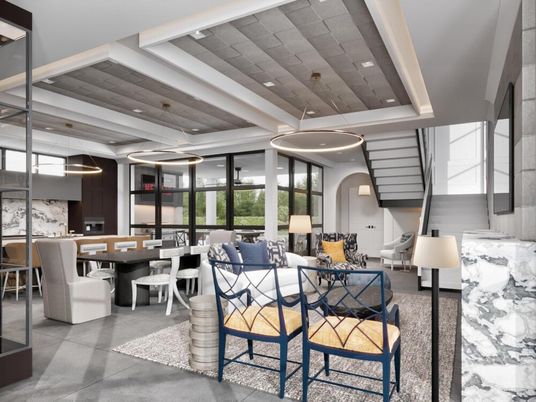 Dining room, Interior, Kitchen, Living room, Pendant Lights, Recessed Lighting
