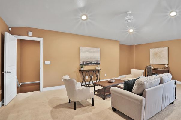 Interior, Living room, Recessed Lighting